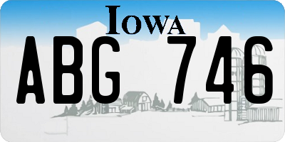 IA license plate ABG746