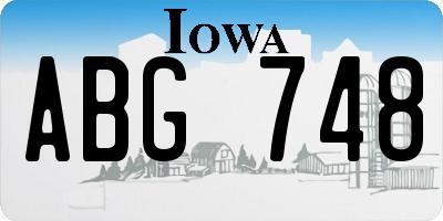 IA license plate ABG748