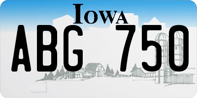 IA license plate ABG750