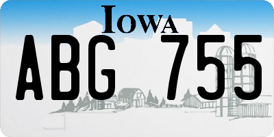 IA license plate ABG755