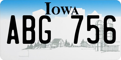 IA license plate ABG756