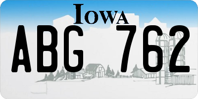 IA license plate ABG762