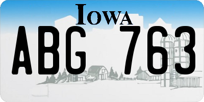 IA license plate ABG763
