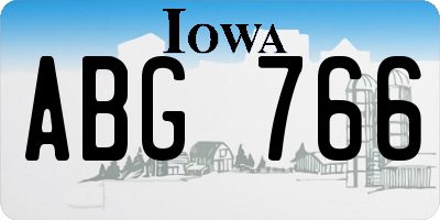 IA license plate ABG766