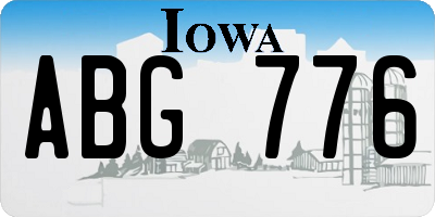 IA license plate ABG776