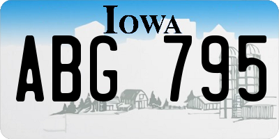 IA license plate ABG795