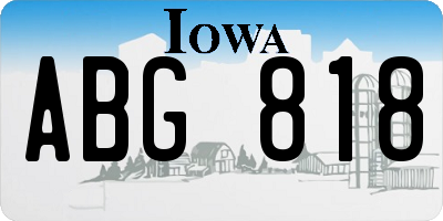 IA license plate ABG818