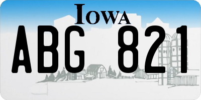 IA license plate ABG821