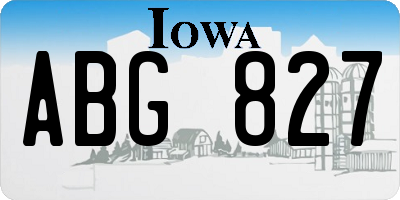 IA license plate ABG827