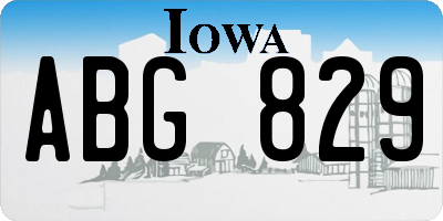 IA license plate ABG829