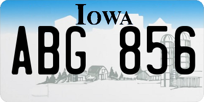IA license plate ABG856