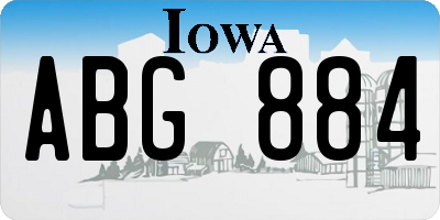 IA license plate ABG884