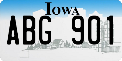 IA license plate ABG901