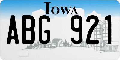 IA license plate ABG921