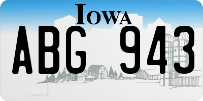 IA license plate ABG943