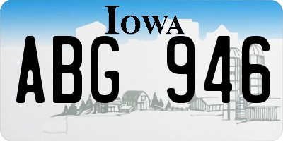 IA license plate ABG946