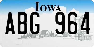 IA license plate ABG964
