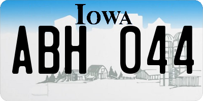 IA license plate ABH044