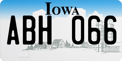 IA license plate ABH066
