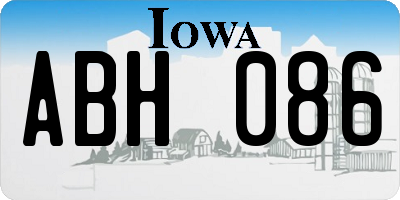 IA license plate ABH086