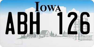 IA license plate ABH126