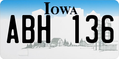 IA license plate ABH136
