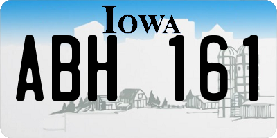 IA license plate ABH161
