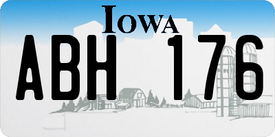 IA license plate ABH176