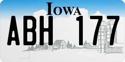 IA license plate ABH177