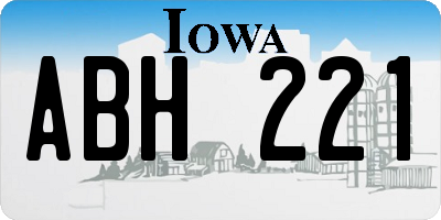 IA license plate ABH221