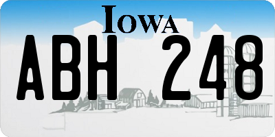 IA license plate ABH248