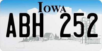IA license plate ABH252