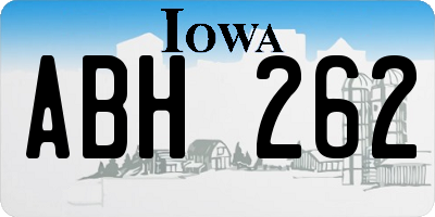 IA license plate ABH262