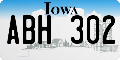 IA license plate ABH302