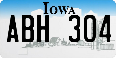 IA license plate ABH304