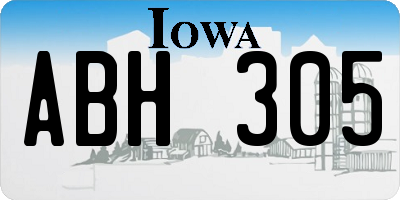 IA license plate ABH305