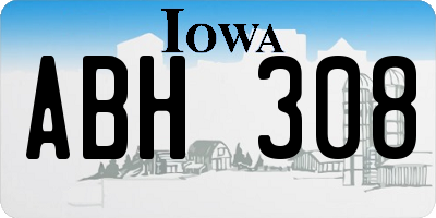 IA license plate ABH308