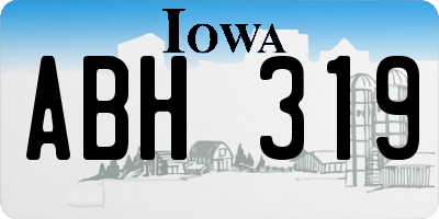 IA license plate ABH319