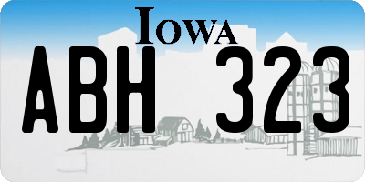 IA license plate ABH323