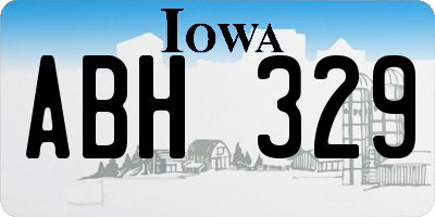 IA license plate ABH329