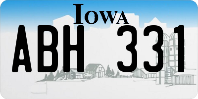 IA license plate ABH331