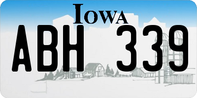 IA license plate ABH339