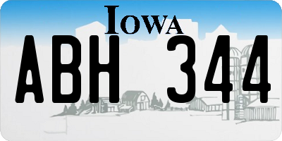 IA license plate ABH344