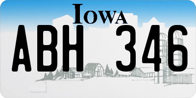IA license plate ABH346