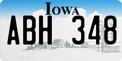 IA license plate ABH348