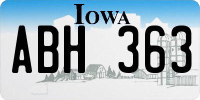 IA license plate ABH363