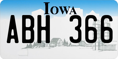 IA license plate ABH366