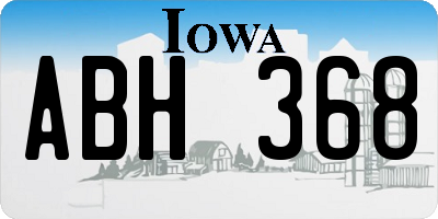 IA license plate ABH368