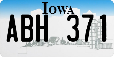 IA license plate ABH371
