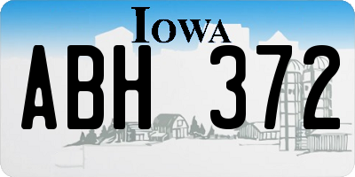 IA license plate ABH372